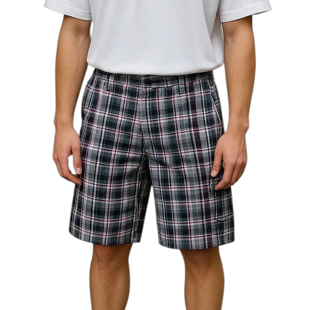 Oakley Men's Plaid Flat-Front Golf/Casual Shorts
